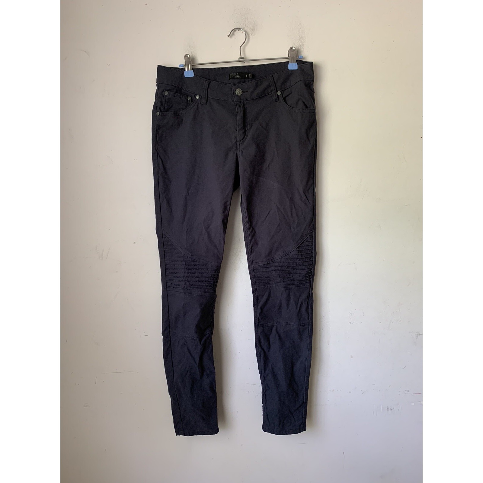 Prana Womens Pants 8 Gray Ankle Hiking Outdoor Mid Rise Fitted Tapered Camping